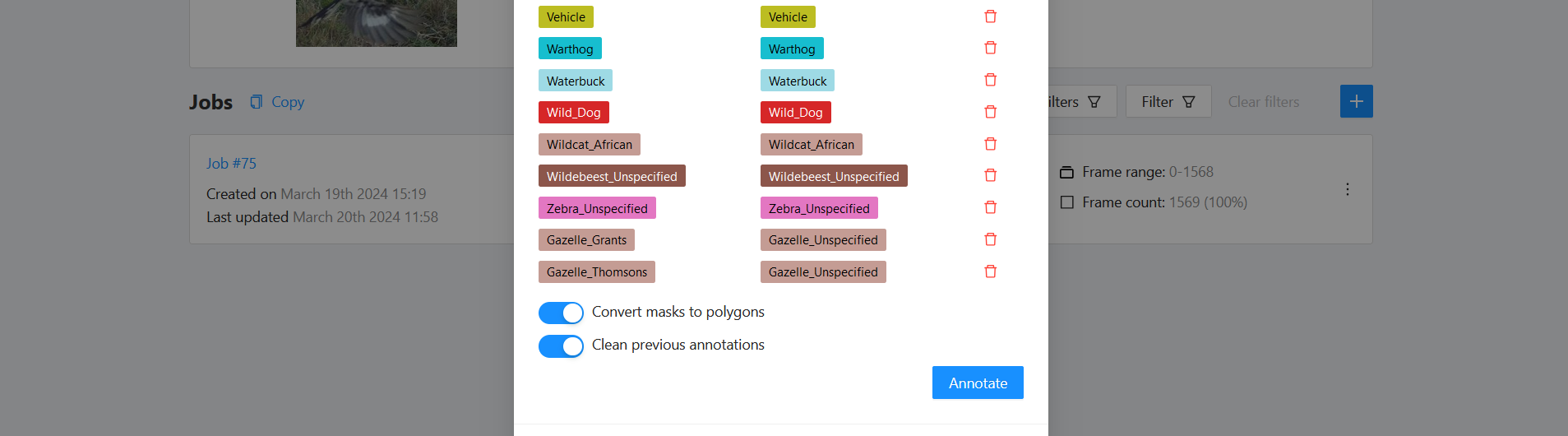 Automatic annotation