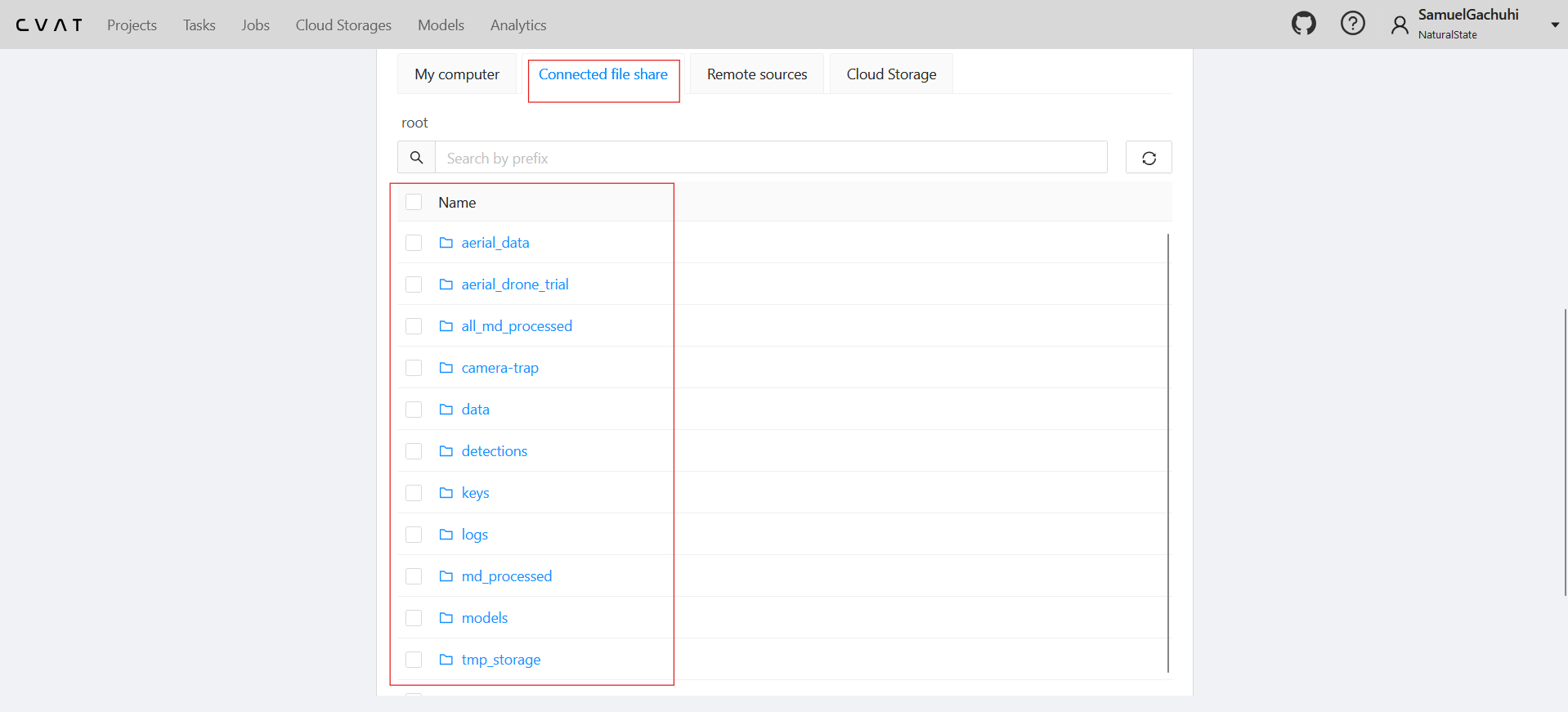 Connected file share