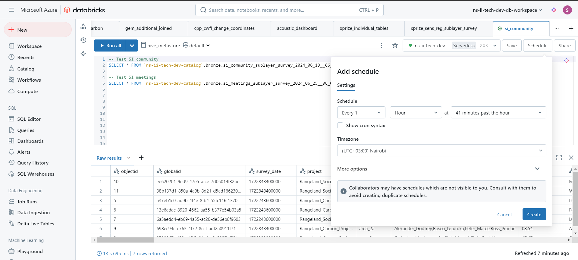 SQL schedule