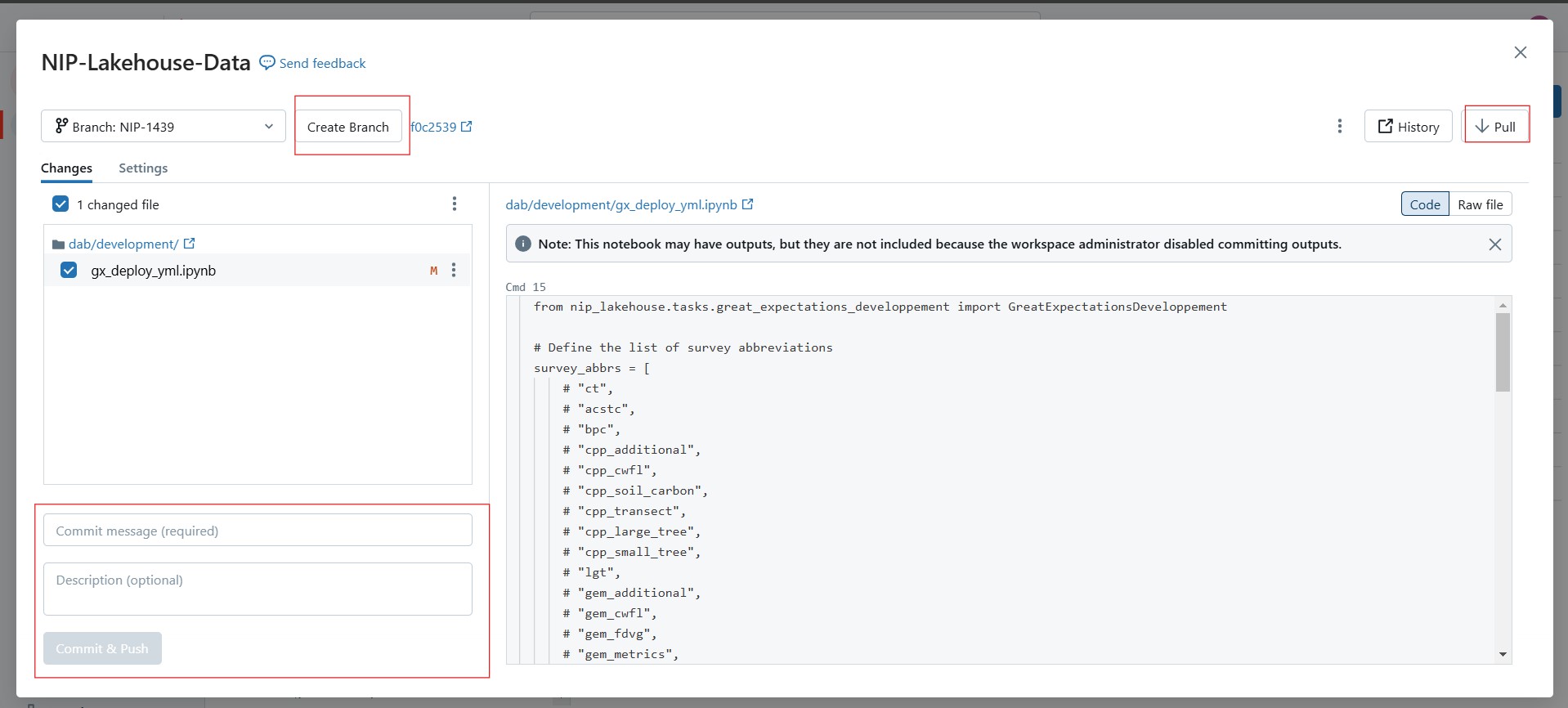 Repos in staging