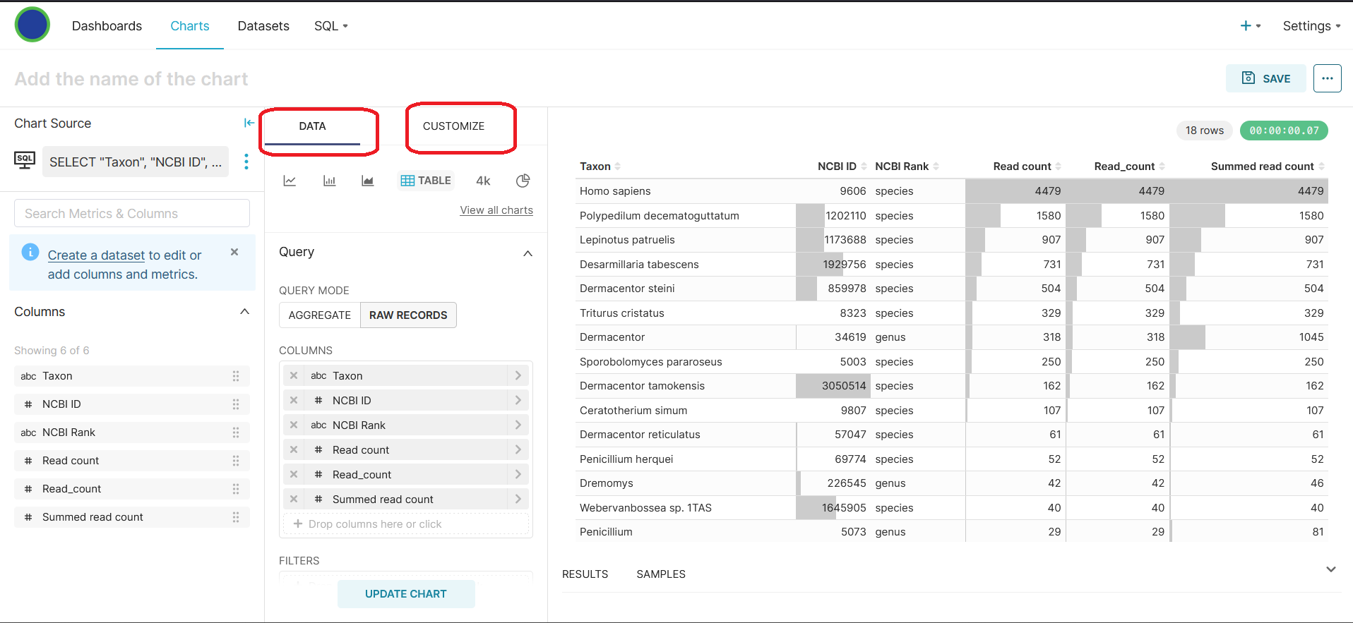 Default Chart Settings