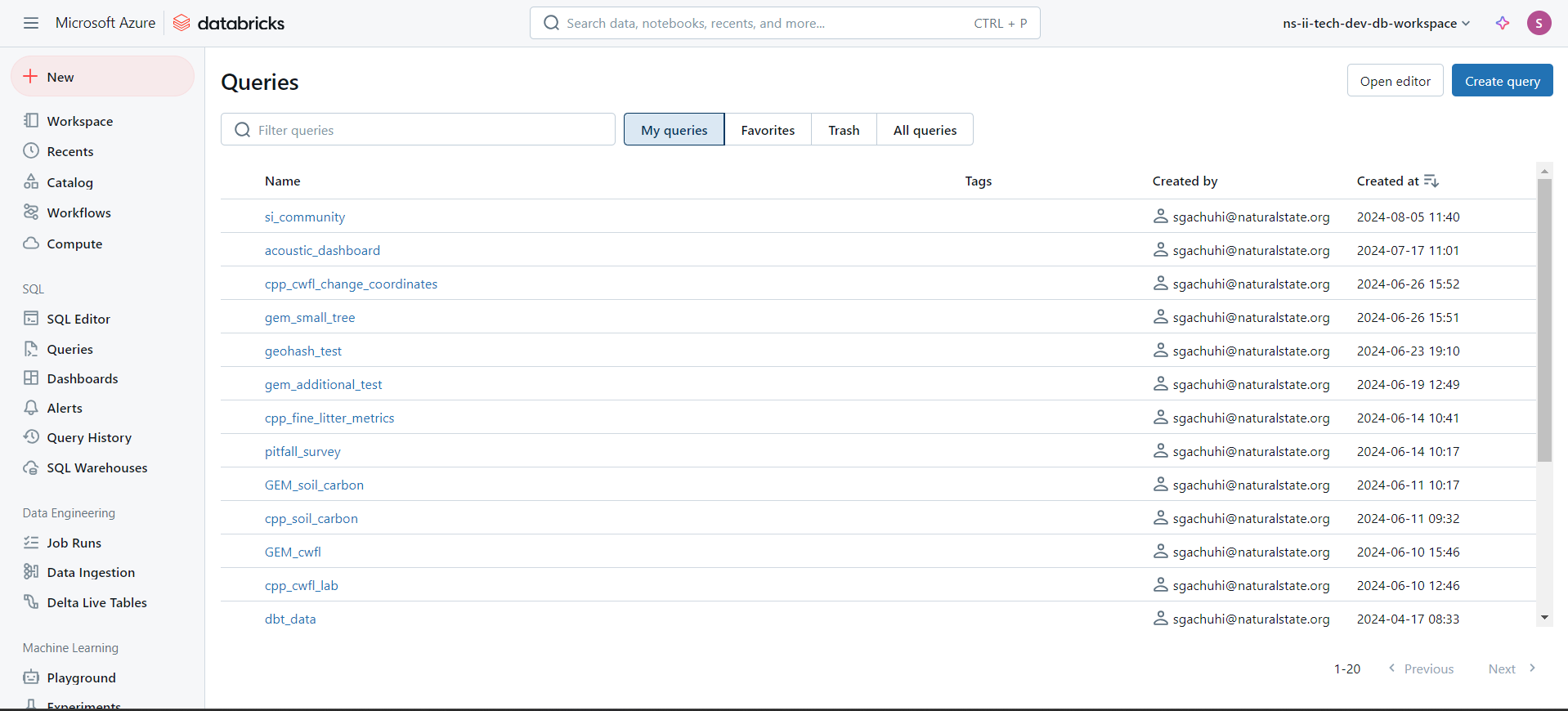 Queries | Natural State Docs